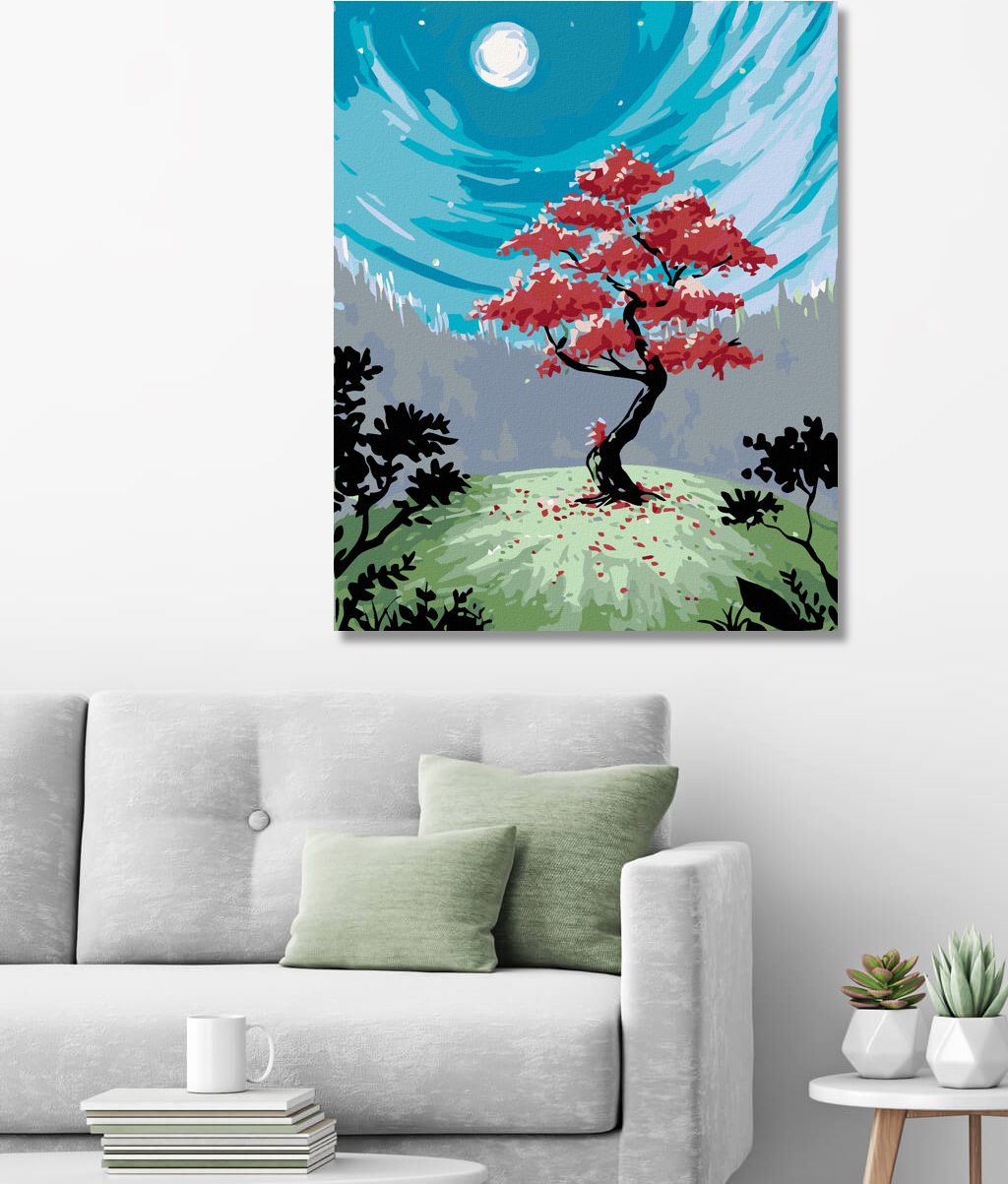 zuty Malování podle čísel - ÚPLŇKOVÝ STROM - Rozměr: 40x50 cm, Rámování: Varianta: vypnuté plátno na rám - obrázek 3