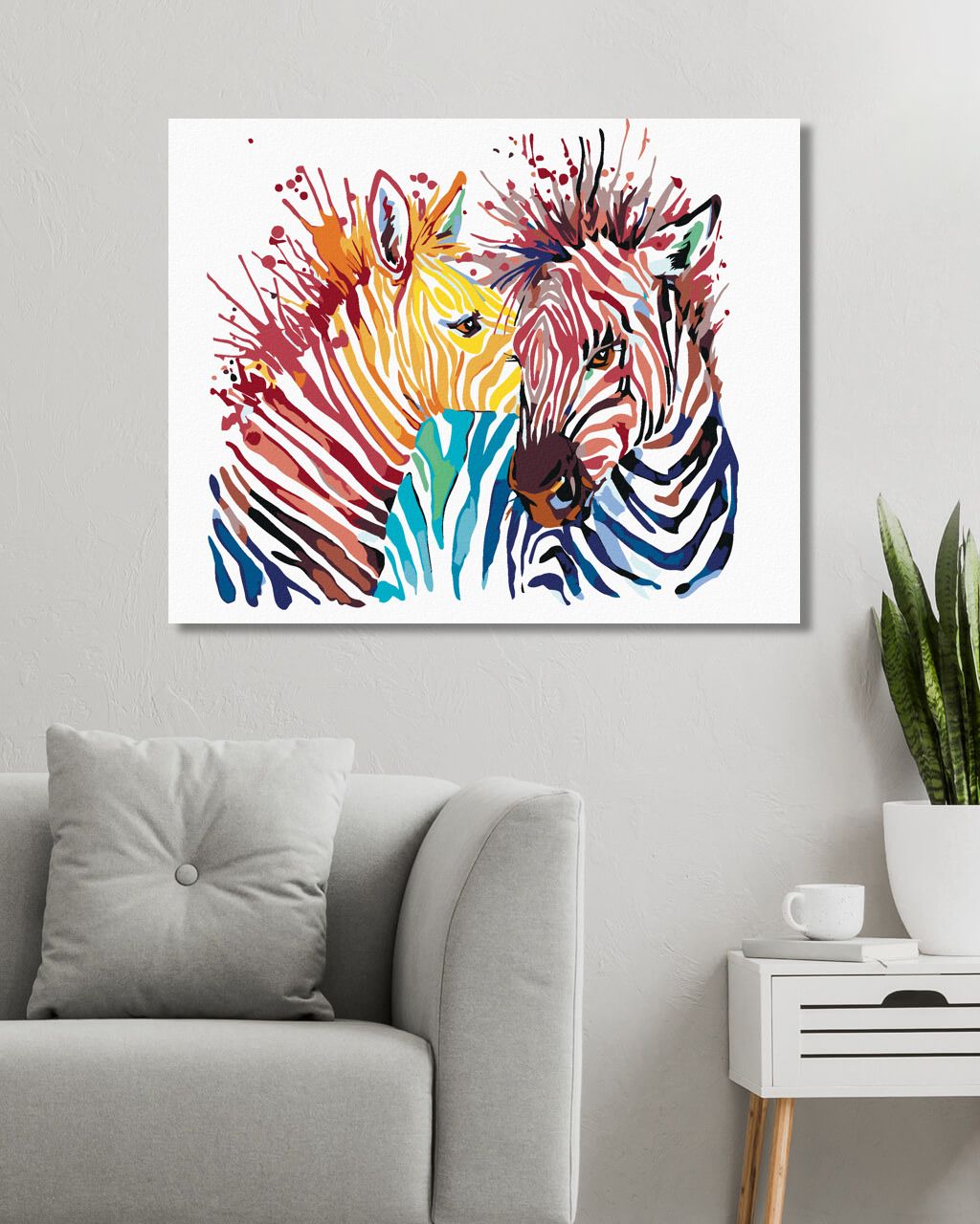 zuty Malování podle čísel - BAREVNÉ ZEBRY - Rozměr: 40x50 cm, Rámování: Varianta: bez rámu a bez vypnutí plátna - obrázek 10