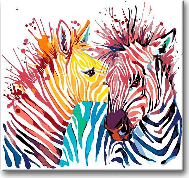 zuty Malování podle čísel - BAREVNÉ ZEBRY - Rozměr: 40x50 cm, Rámování: Varianta: bez rámu a bez vypnutí plátna - obrázek 11
