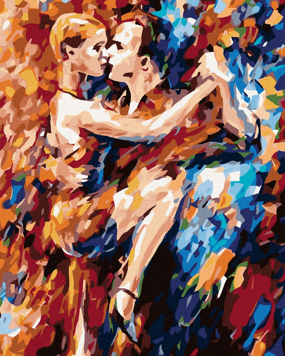 zuty Malování podle čísel - VE VÁŠNI TANCE - Rozměr: 40x50 cm, Rámování: Varianta: vypnuté plátno na rám - obrázek 1