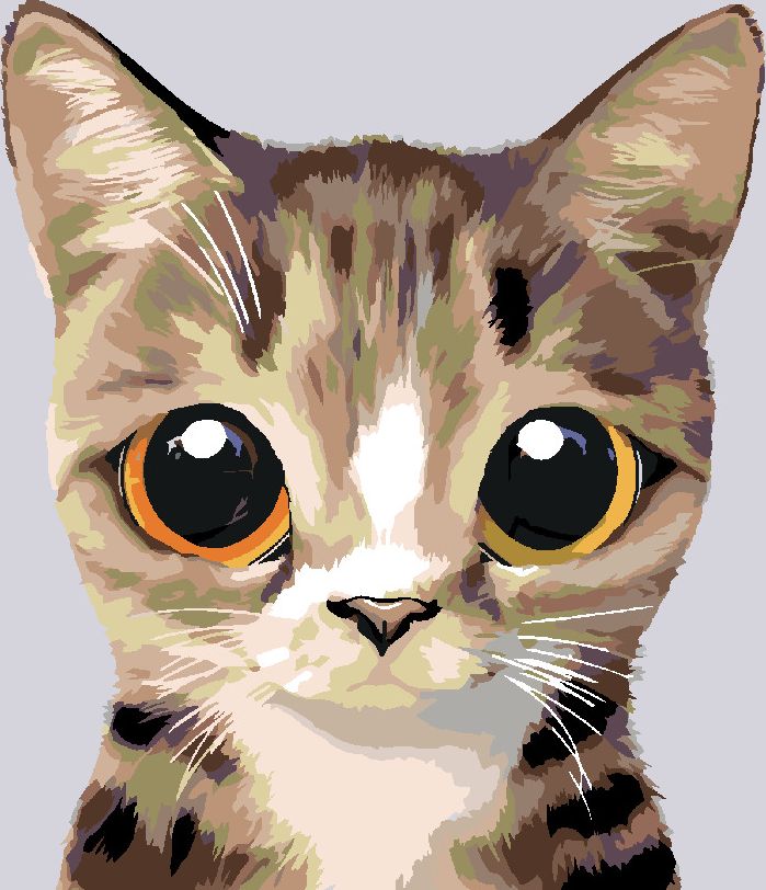 zuty Malování podle čísel - OKATÁ MOUROVATÁ KOČIČKA - Rozměr: 40x50 cm, Rámování: Varianta: vypnuté plátno na rám - obrázek 9