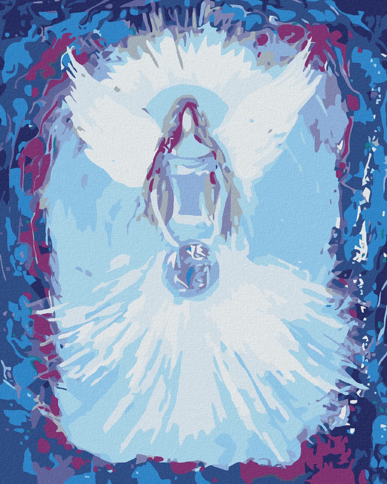 zuty Malování podle čísel - ANDĚLÉ OD LENKY - UNIVERSE ANGEL - Rozměr: 40x50 cm, Rámování: Varianta: vypnuté plátno na rám - obrázek 1