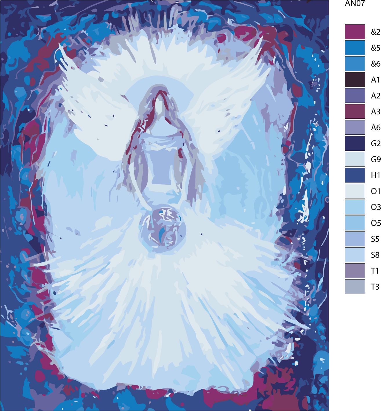 zuty Malování podle čísel - ANDĚLÉ OD LENKY - UNIVERSE ANGEL - Rozměr: 40x50 cm, Rámování: Varianta: vypnuté plátno na rám - obrázek 10