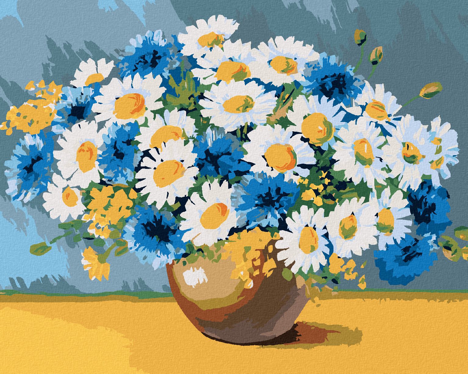 zuty Malování podle čísel - KOPRETINY S DALŠÍMI JARNÍMI KVĚTINAMI - Rozměr: 40x50 cm, Rámování: Varianta: bez rámu a bez vypnutí plátna - obrázek 1