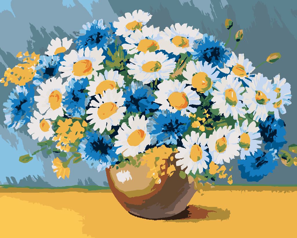 zuty Malování podle čísel - KOPRETINY S DALŠÍMI JARNÍMI KVĚTINAMI - Rozměr: 40x50 cm, Rámování: Varianta: vypnuté plátno na rám - obrázek 5