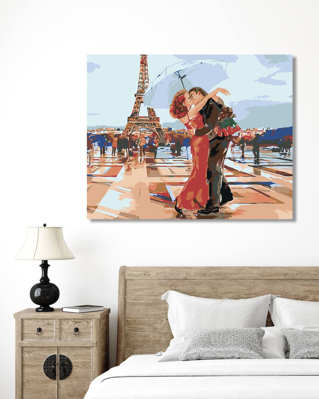 zuty Malování podle čísel - MILENCI PŘED EIFFELOVKOU - Rozměr: 40x50 cm, Rámování: Varianta: bez rámu a bez vypnutí plátna - obrázek 10