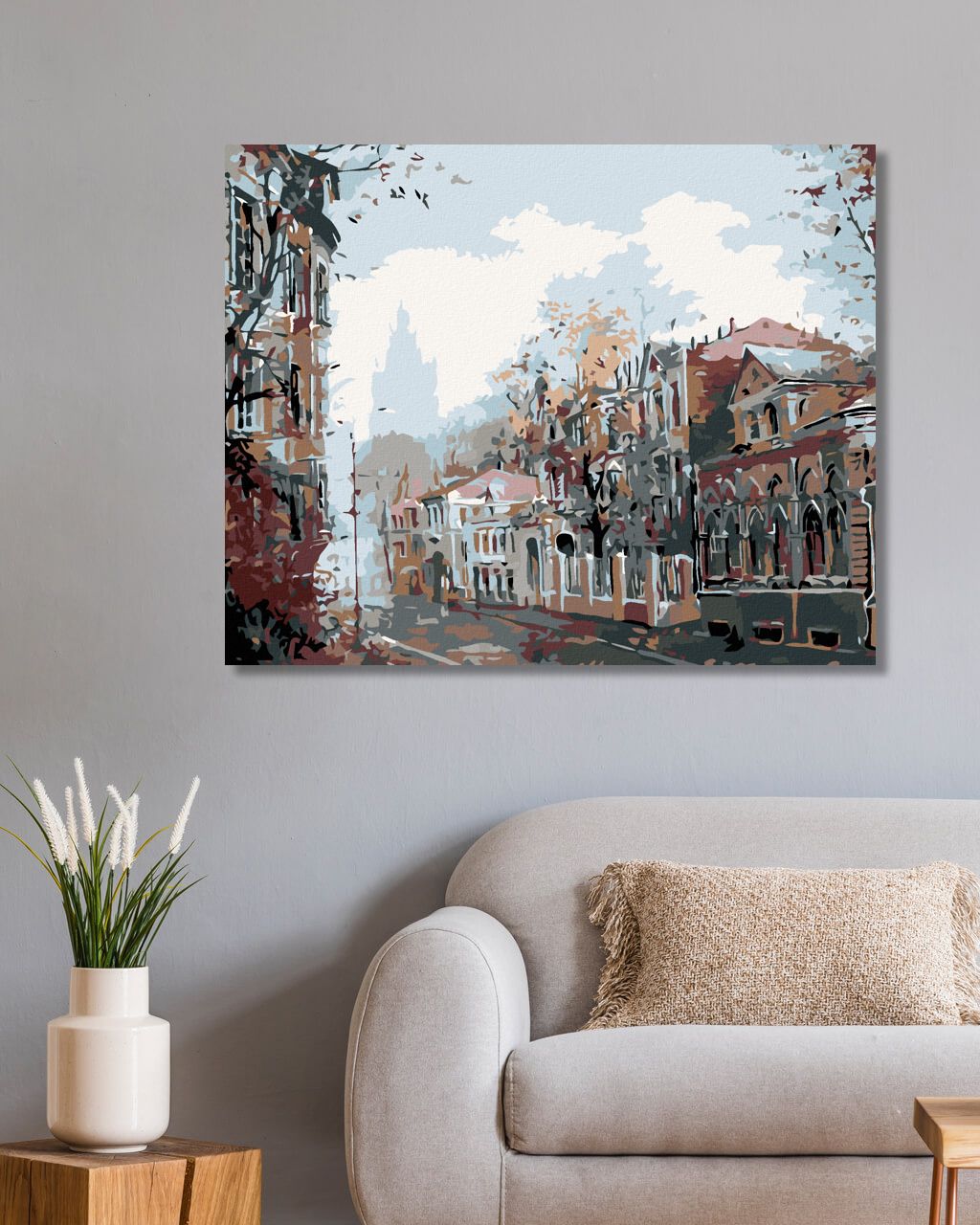 zuty Malování podle čísel - TEMNÉ MĚSTEČKO - Rozměr: 40x50 cm, Rámování: Varianta: bez rámu a bez vypnutí plátna - obrázek 5