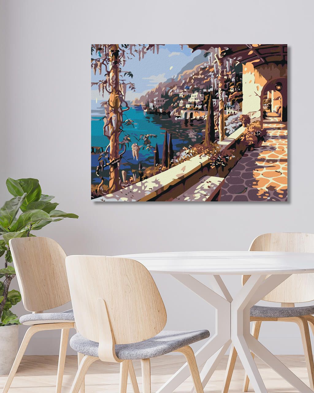 zuty Malování podle čísel - PROCHÁZKA NAD POBŘEŽÍM - Rozměr: 40x50 cm, Rámování: Varianta: bez rámu a bez vypnutí plátna - obrázek 3