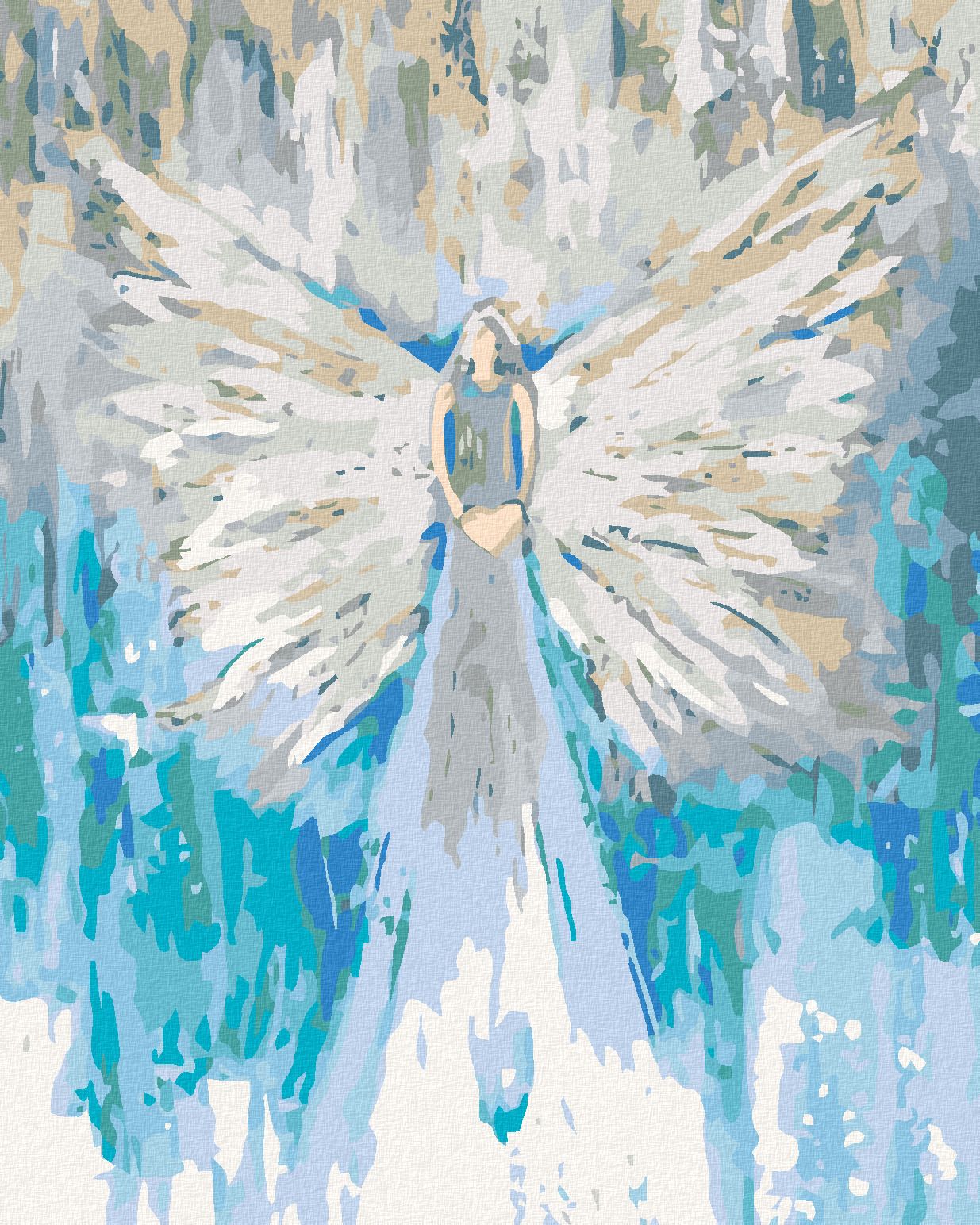 zuty Malování podle čísel - ANDĚLÉ OD LENKY - LOVE ANGEL - Rozměr: 40x50 cm, Rámování: Varianta: bez rámu a bez vypnutí plátna - obrázek 1