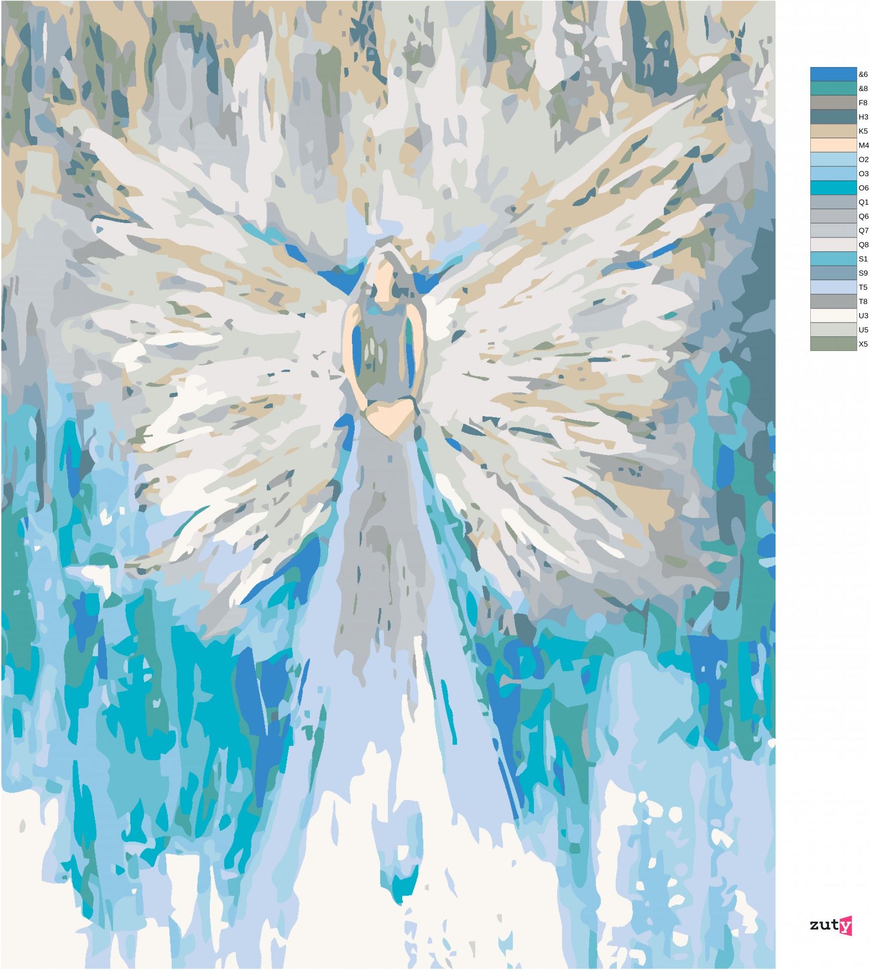 zuty Malování podle čísel - ANDĚLÉ OD LENKY - LOVE ANGEL - Rozměr: 40x50 cm, Rámování: Varianta: bez rámu a bez vypnutí plátna - obrázek 7
