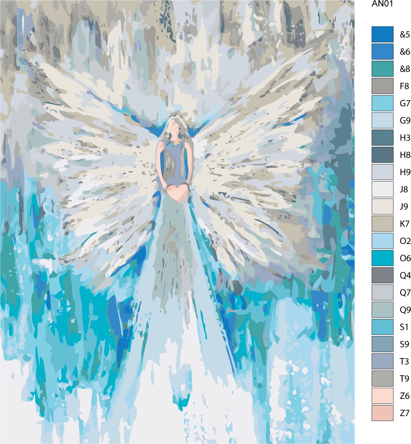 zuty Malování podle čísel - ANDĚLÉ OD LENKY - LOVE ANGEL - Rozměr: 40x50 cm, Rámování: Varianta: bez rámu a bez vypnutí plátna - obrázek 11
