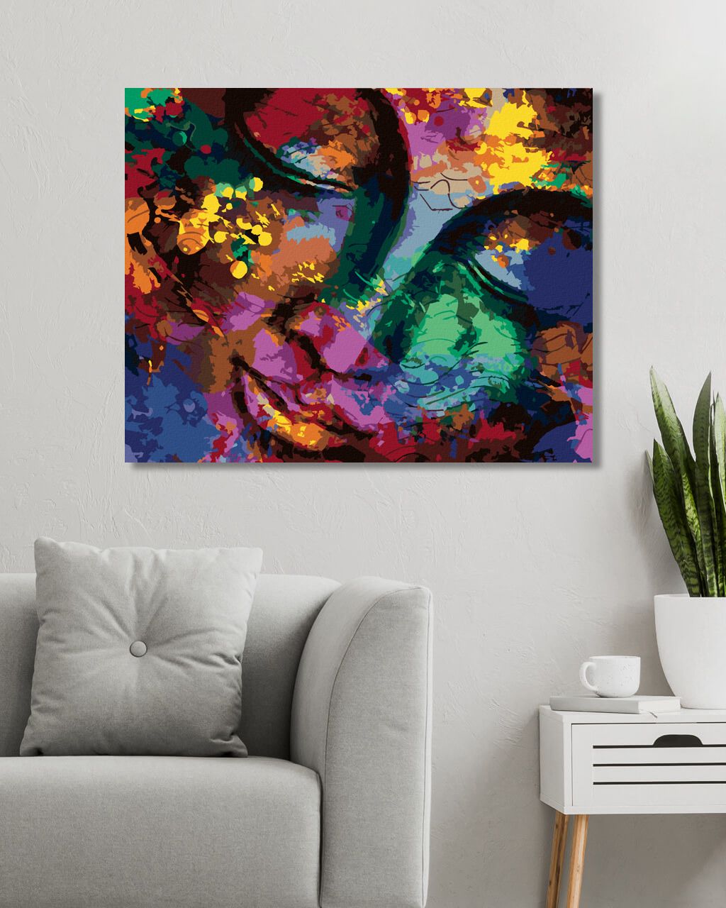 zuty Malování podle čísel - ABSTRAKTNÍ BUDDHA - Rozměr: 40x50 cm, Rámování: Varianta: vypnuté plátno na rám - obrázek 2