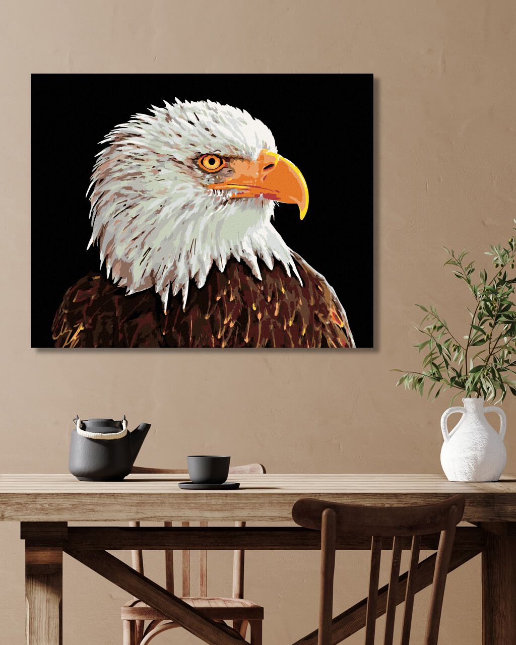 zuty Malování podle čísel - OREL BĚLOHLAVÝ - Rozměr: 40x50 cm, Rámování: Varianta: vypnuté plátno na rám - obrázek 18