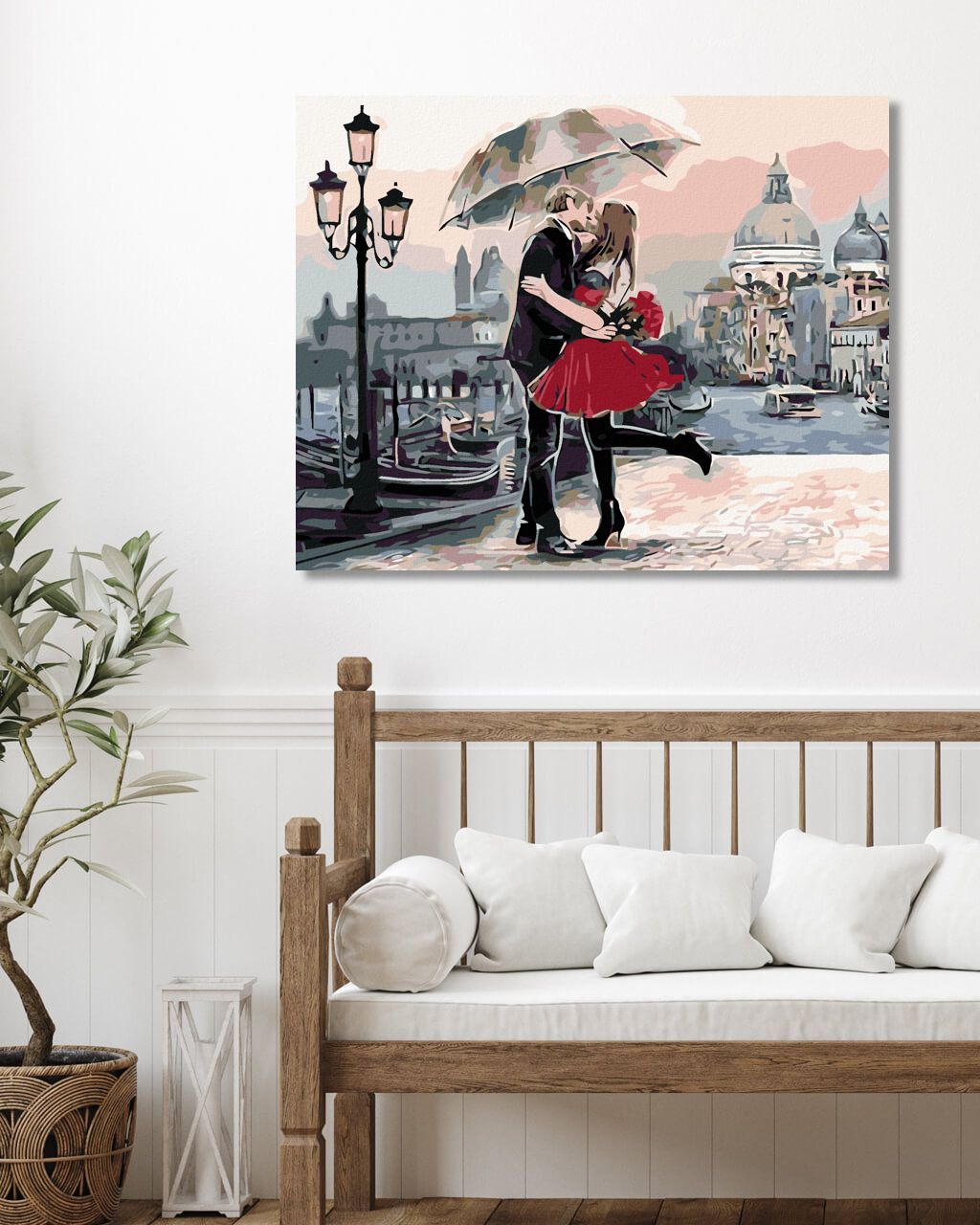 zuty Malování podle čísel - MILENCI V BENÁTKÁCH - Rozměr: 40x50 cm, Rámování: Varianta: bez rámu a bez vypnutí plátna - obrázek 5