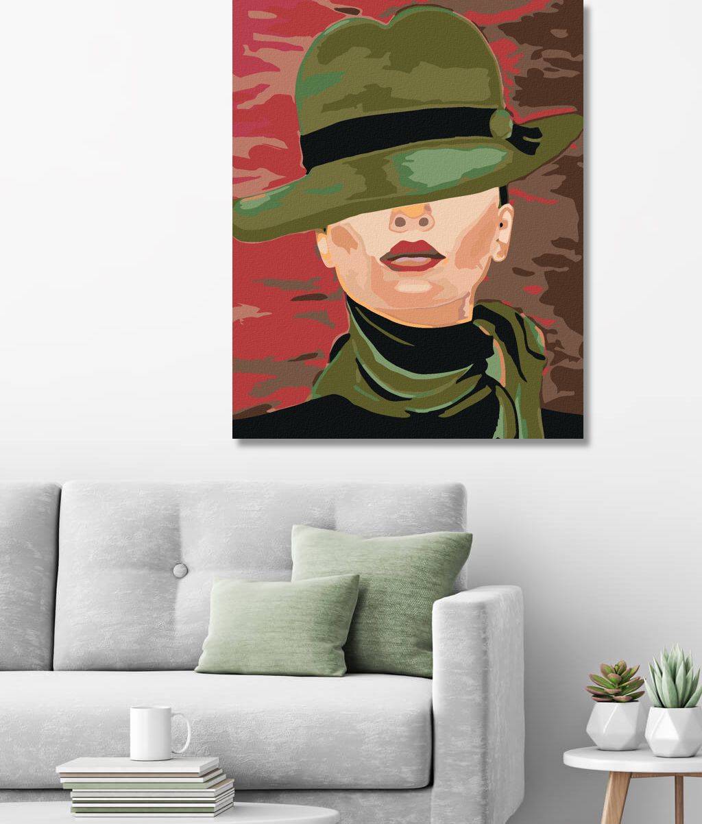 zuty Malování podle čísel - ŽENA V ZELENÉM KLOBOUKU - Rozměr: 40x50 cm, Rámování: Varianta: bez rámu a bez vypnutí plátna - obrázek 8