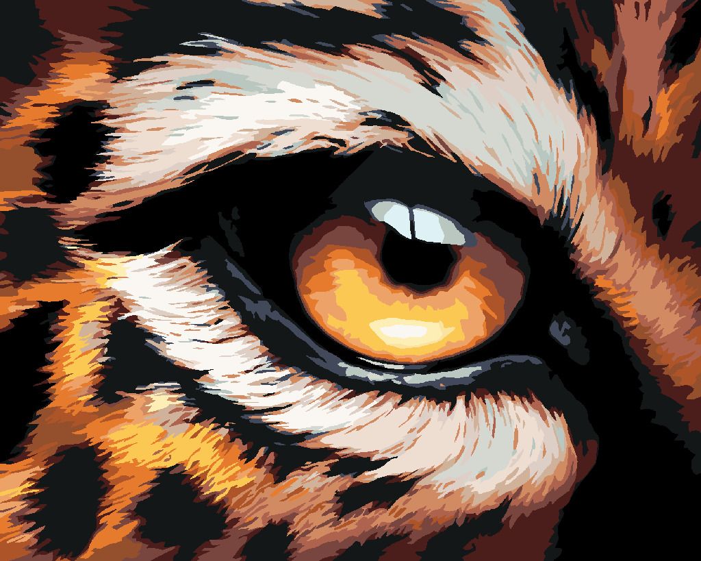 zuty Malování podle čísel - LEOPARDÍ OKO - Rozměr: 40x50 cm, Rámování: Varianta: bez rámu a bez vypnutí plátna - obrázek 2