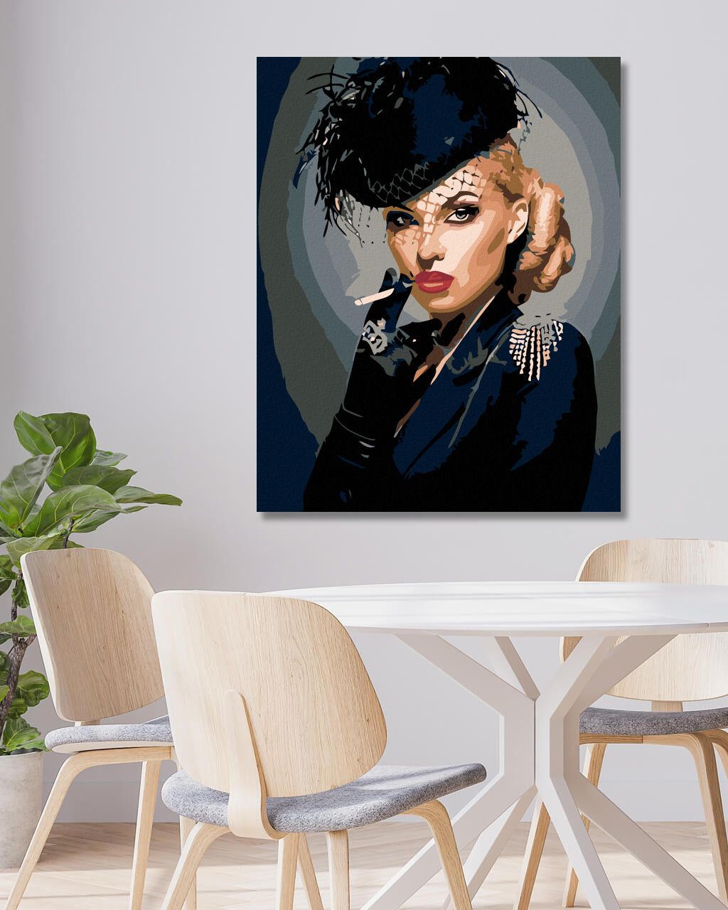zuty Malování podle čísel - ŽENA V ČERNÉM - Rozměr: 40x50 cm, Rámování: Varianta: bez rámu a bez vypnutí plátna - obrázek 2