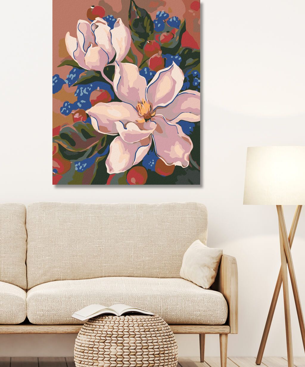 zuty Malování podle čísel - ROZKVETLÉ LILIE - Rozměr: 40x50 cm, Rámování: Varianta: bez rámu a bez vypnutí plátna - obrázek 3