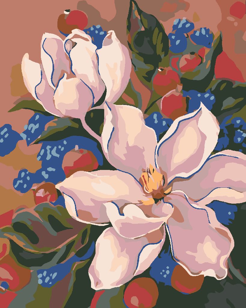 zuty Malování podle čísel - ROZKVETLÉ LILIE - Rozměr: 40x50 cm, Rámování: Varianta: vypnuté plátno na rám - obrázek 4