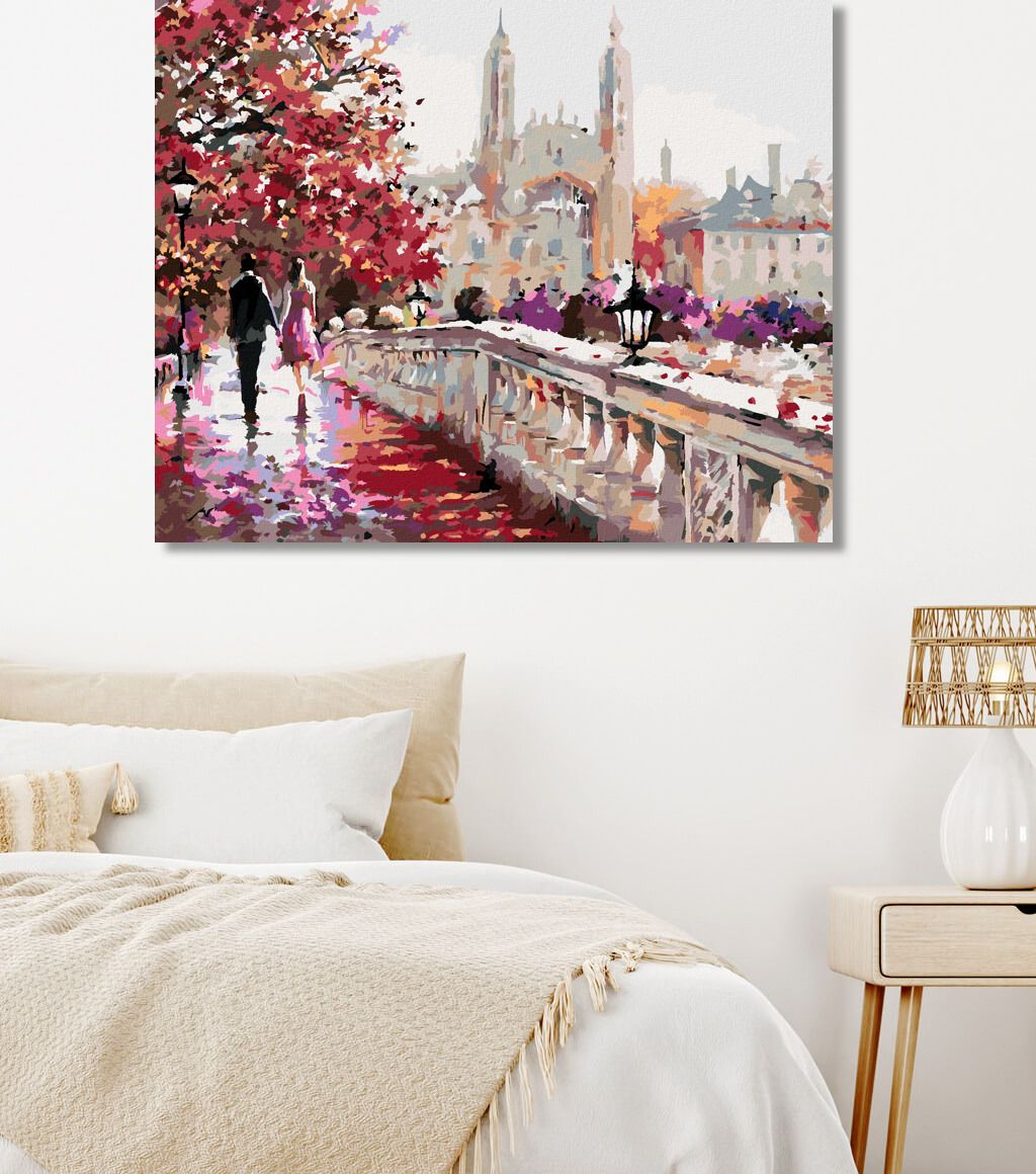 zuty Malování podle čísel - CLARE BRIDGE V ANGLII (RICHARD MACNEIL) - Rozměr: 40x50 cm, Rámování: Varianta: bez rámu a bez vypnutí plátna - obrázek 3