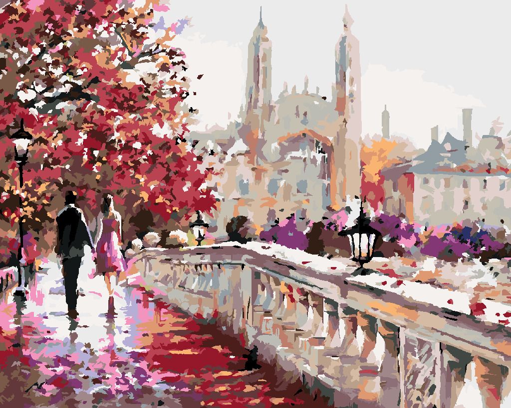 zuty Malování podle čísel - CLARE BRIDGE V ANGLII (RICHARD MACNEIL) - Rozměr: 40x50 cm, Rámování: Varianta: bez rámu a bez vypnutí plátna - obrázek 8