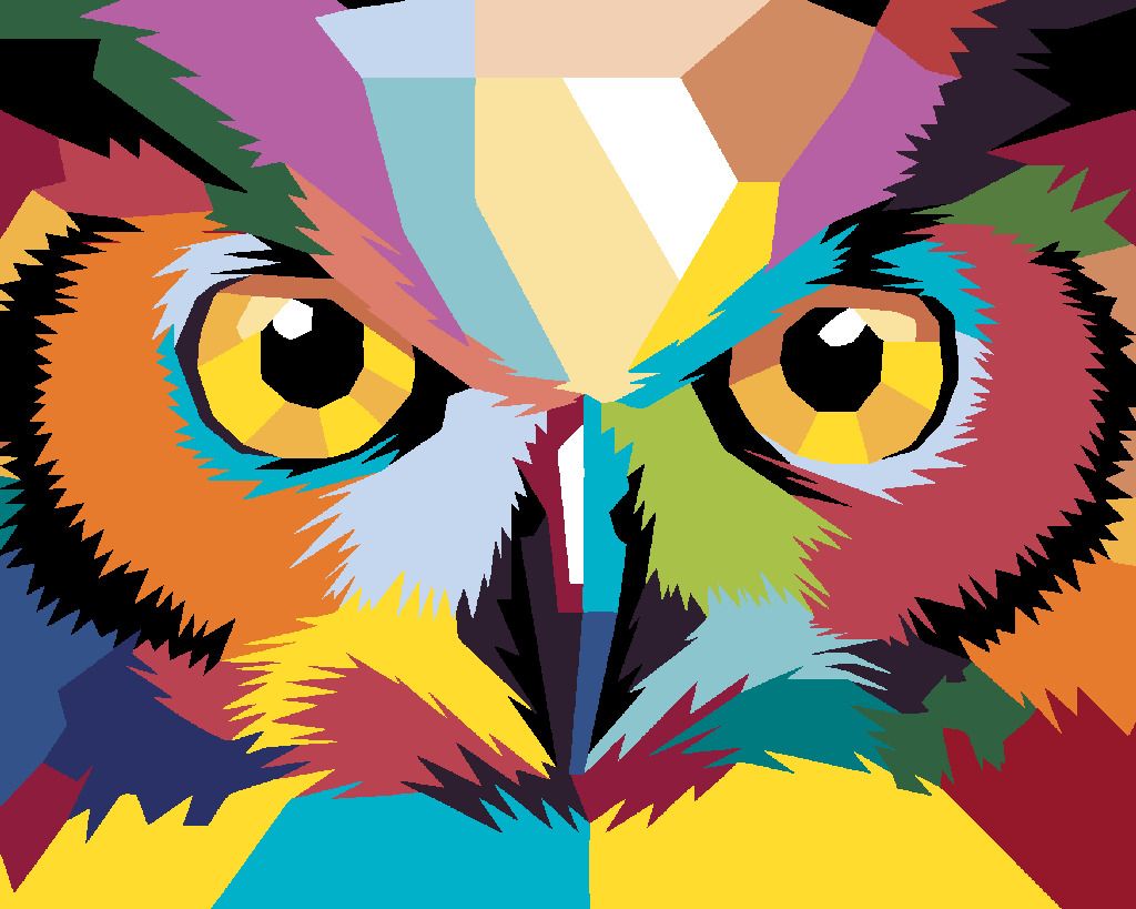zuty Malování podle čísel - POP ART SOVA - Rozměr: 40x50 cm, Rámování: Varianta: bez rámu a bez vypnutí plátna - obrázek 4