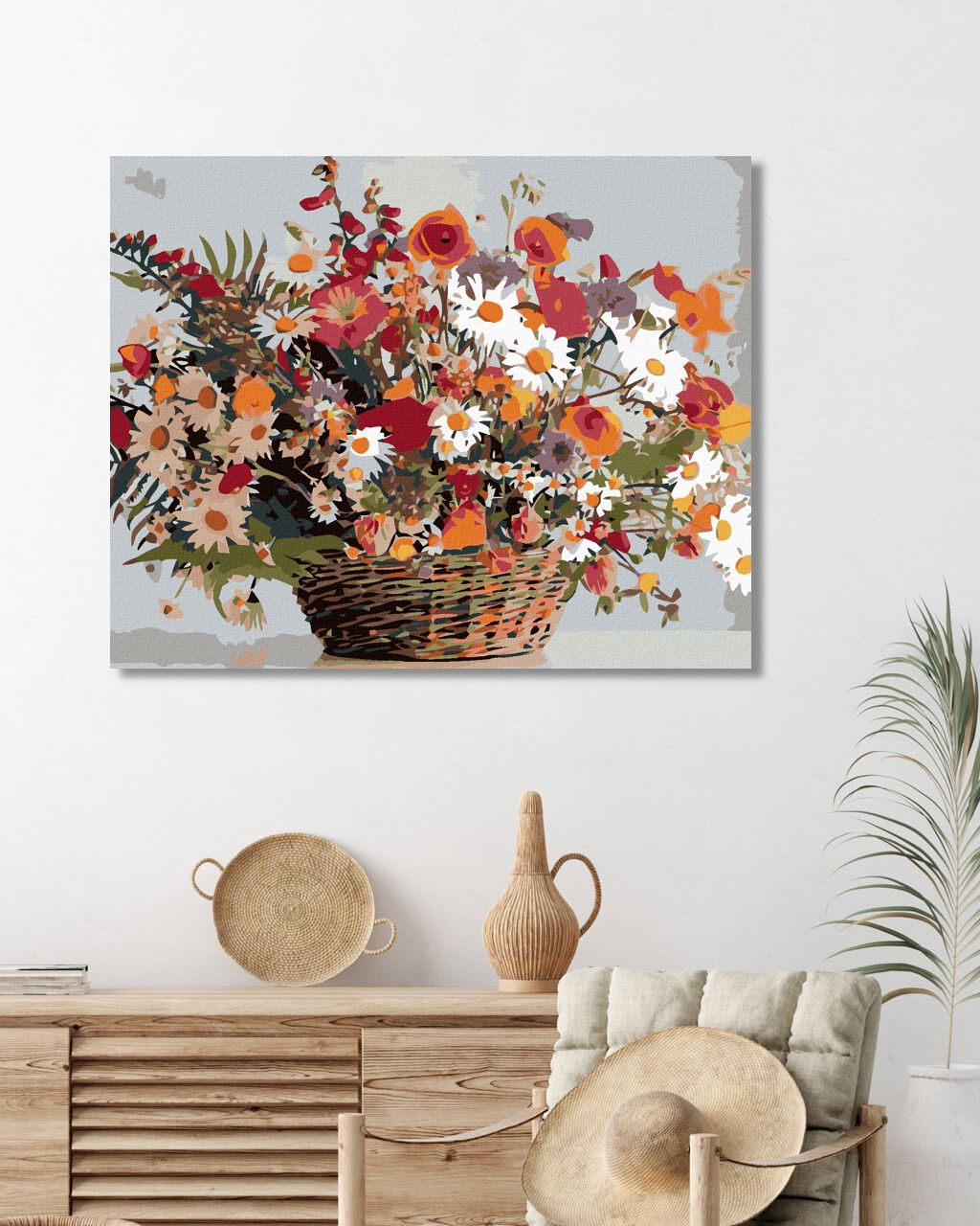 zuty Malování podle čísel - LUČNÍ KVÍTÍ V KOŠÍKU - Rozměr: 40x50 cm, Rámování: Varianta: vypnuté plátno na rám - obrázek 14