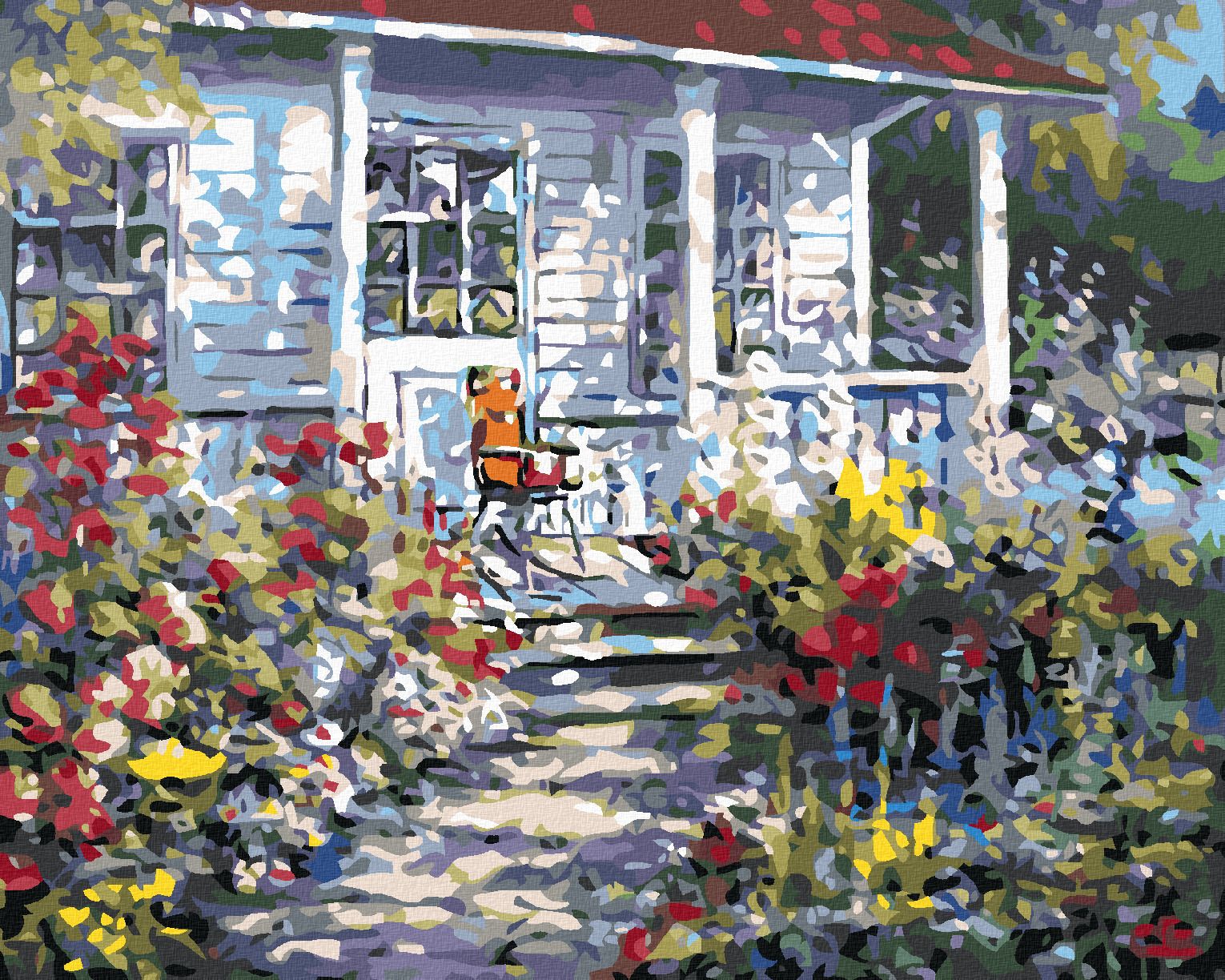 zuty Malování podle čísel - V ROZKVETLÉ ZAHRADĚ - Rozměr: 40x50 cm, Rámování: Varianta: vypnuté plátno na rám - obrázek 1