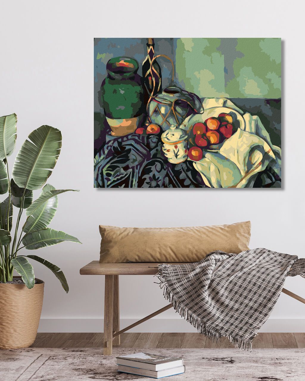 zuty Malování podle čísel - ZÁTIŠÍ (P. CÉZANNE) - Rozměr: 40x50 cm, Rámování: Varianta: bez rámu a bez vypnutí plátna - obrázek 4