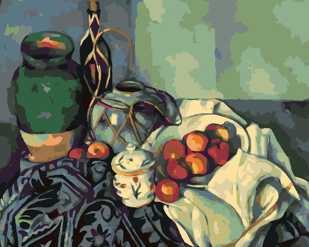 zuty Malování podle čísel - ZÁTIŠÍ (P. CÉZANNE) - Rozměr: 40x50 cm, Rámování: Varianta: vypnuté plátno na rám - obrázek 6
