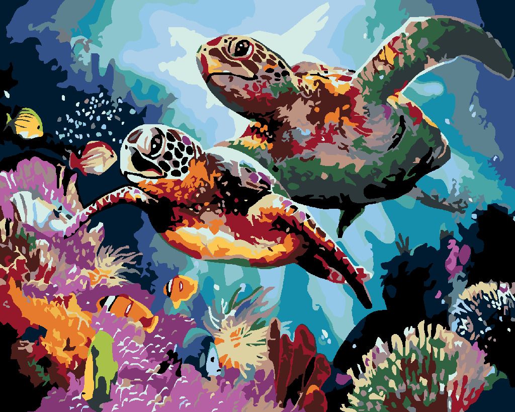 zuty Malování podle čísel - DVĚ KARETY OBROVSKÉ - Rozměr: 40x50 cm, Rámování: Varianta: bez rámu a bez vypnutí plátna - obrázek 3