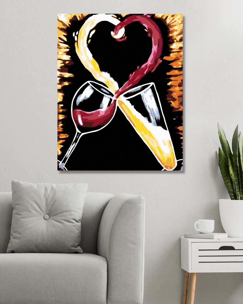 zuty Malování podle čísel - SKLENIČKY - Rozměr: 40x50 cm, Rámování: Varianta: bez rámu a bez vypnutí plátna - obrázek 4
