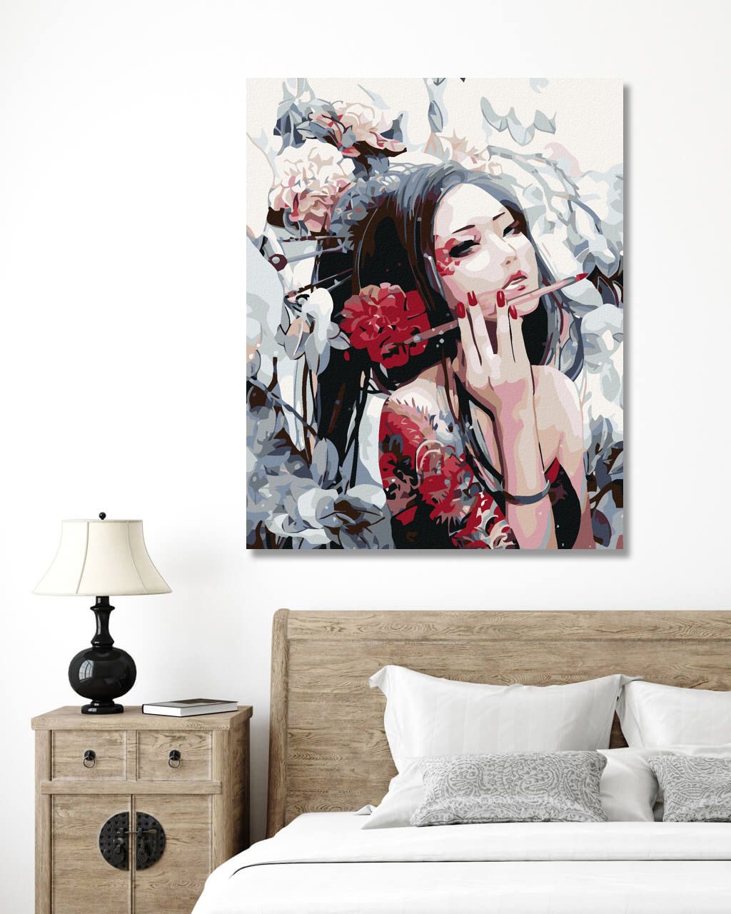 zuty Malování podle čísel - MALÍŘKA Z JAPONSKA - Rozměr: 40x50 cm, Rámování: Varianta: vypnuté plátno na rám - obrázek 8