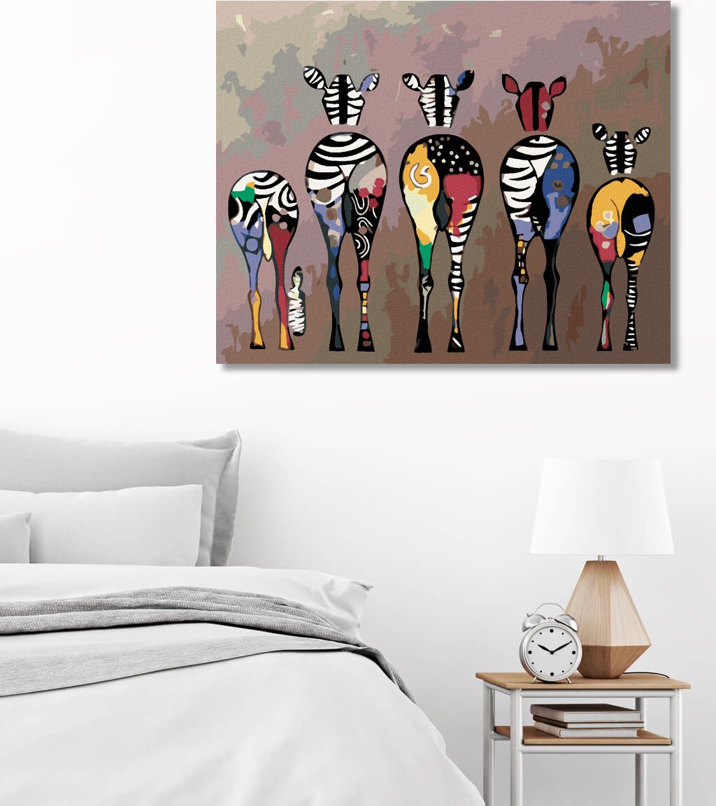 zuty Malování podle čísel - STÁDO ZEBER - Rozměr: 40x50 cm, Rámování: Varianta: bez rámu a bez vypnutí plátna - obrázek 10