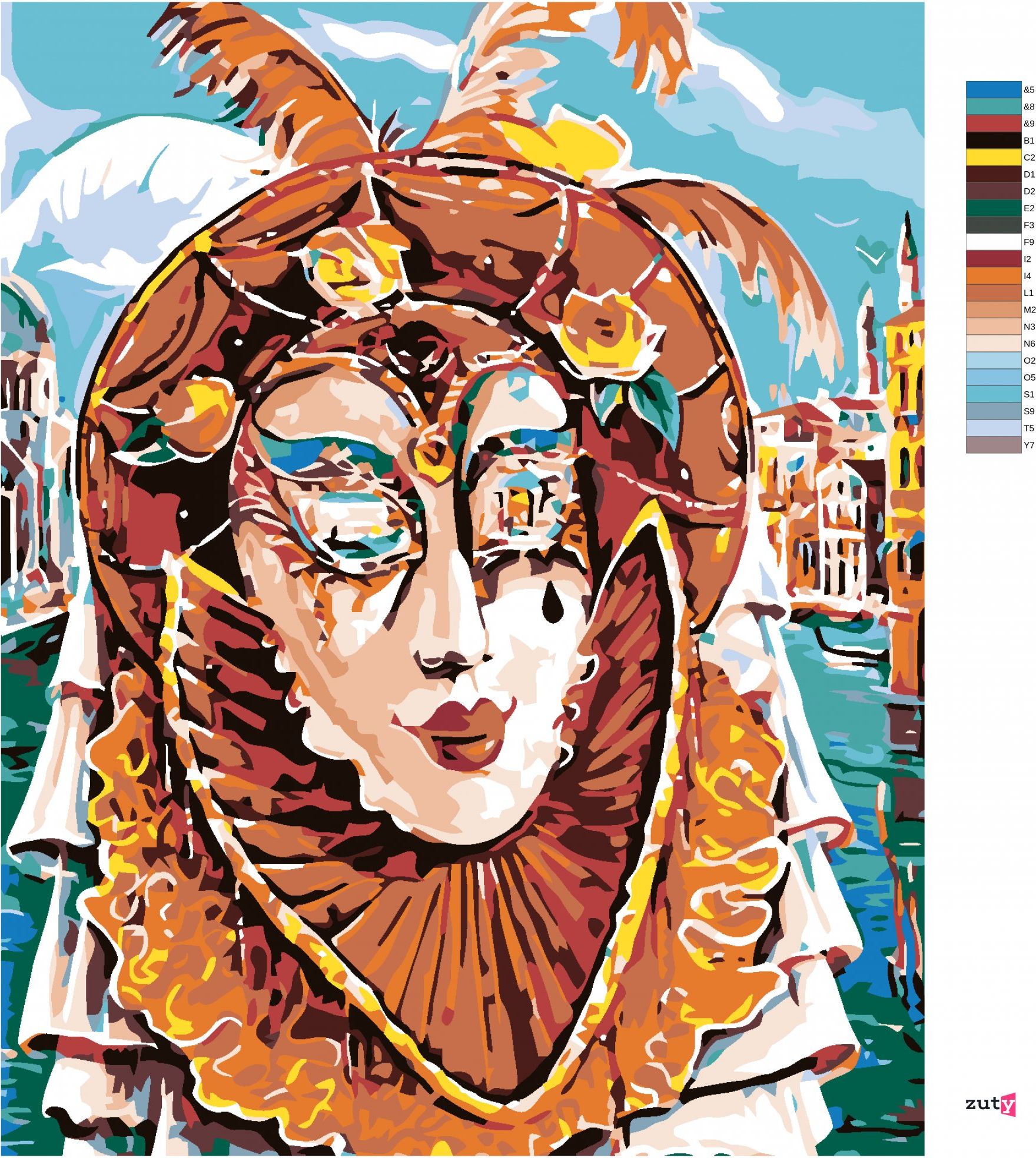 zuty Malování podle čísel - KARNEVAL V RIU - Rozměr: 40x50 cm, Rámování: Varianta: bez rámu a bez vypnutí plátna - obrázek 2