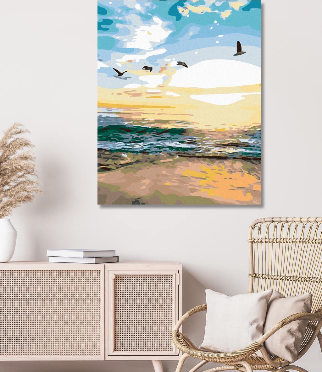 zuty Malování podle čísel - RACKOVÉ NAD PÍSKEM - Rozměr: 40x50 cm, Rámování: Varianta: bez rámu a bez vypnutí plátna - obrázek 9