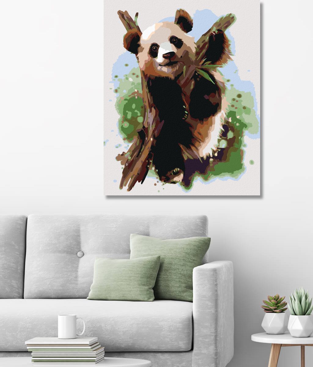 zuty Malování podle čísel - PANDA NA VĚTVI - Rozměr: 40x50 cm, Rámování: Varianta: bez rámu a bez vypnutí plátna - obrázek 10