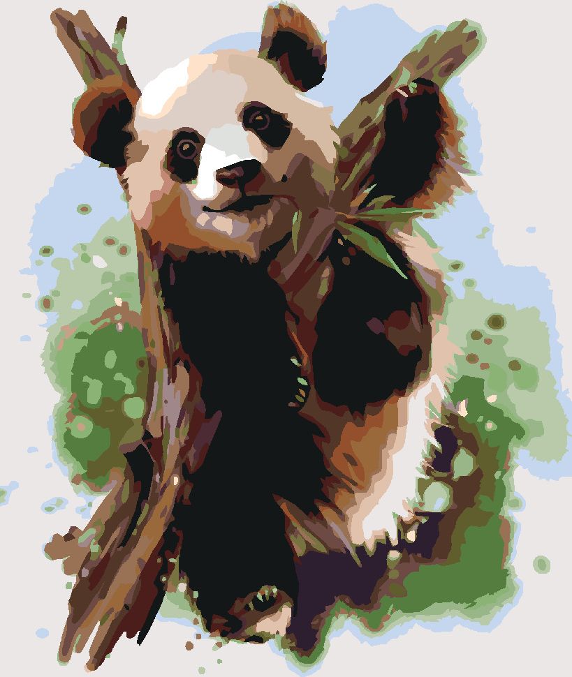 zuty Malování podle čísel - PANDA NA VĚTVI - Rozměr: 40x50 cm, Rámování: Varianta: vypnuté plátno na rám - obrázek 9