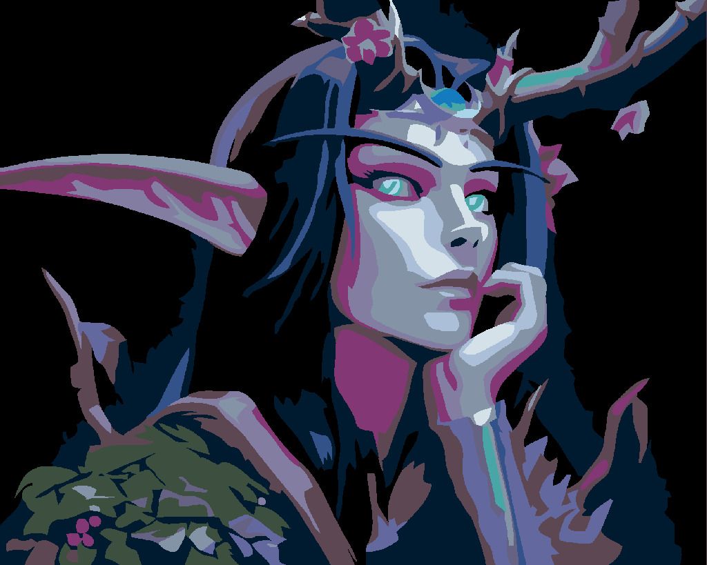 zuty Malování podle čísel - NIGHT ELF - Rozměr: 40x50 cm, Rámování: Varianta: vypnuté plátno na rám - obrázek 3