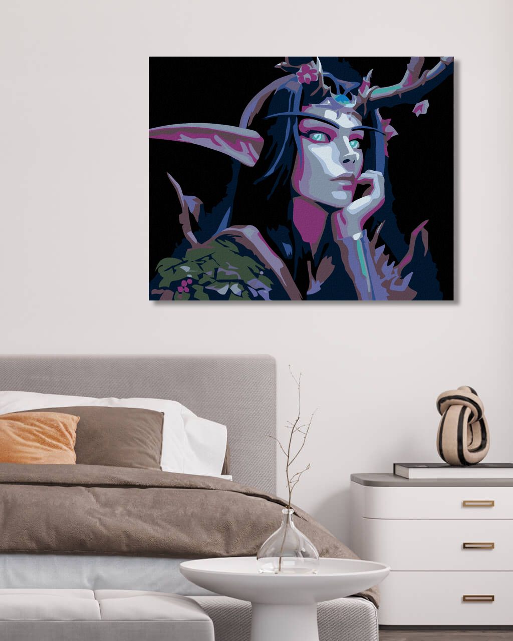zuty Malování podle čísel - NIGHT ELF - Rozměr: 40x50 cm, Rámování: Varianta: vypnuté plátno na rám - obrázek 9