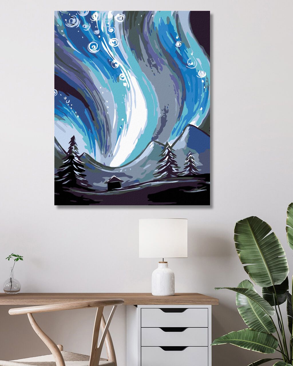 zuty Malování podle čísel - POLÁRNÍ ZÁŘE - Rozměr: 40x50 cm, Rámování: Varianta: vypnuté plátno na rám - obrázek 6
