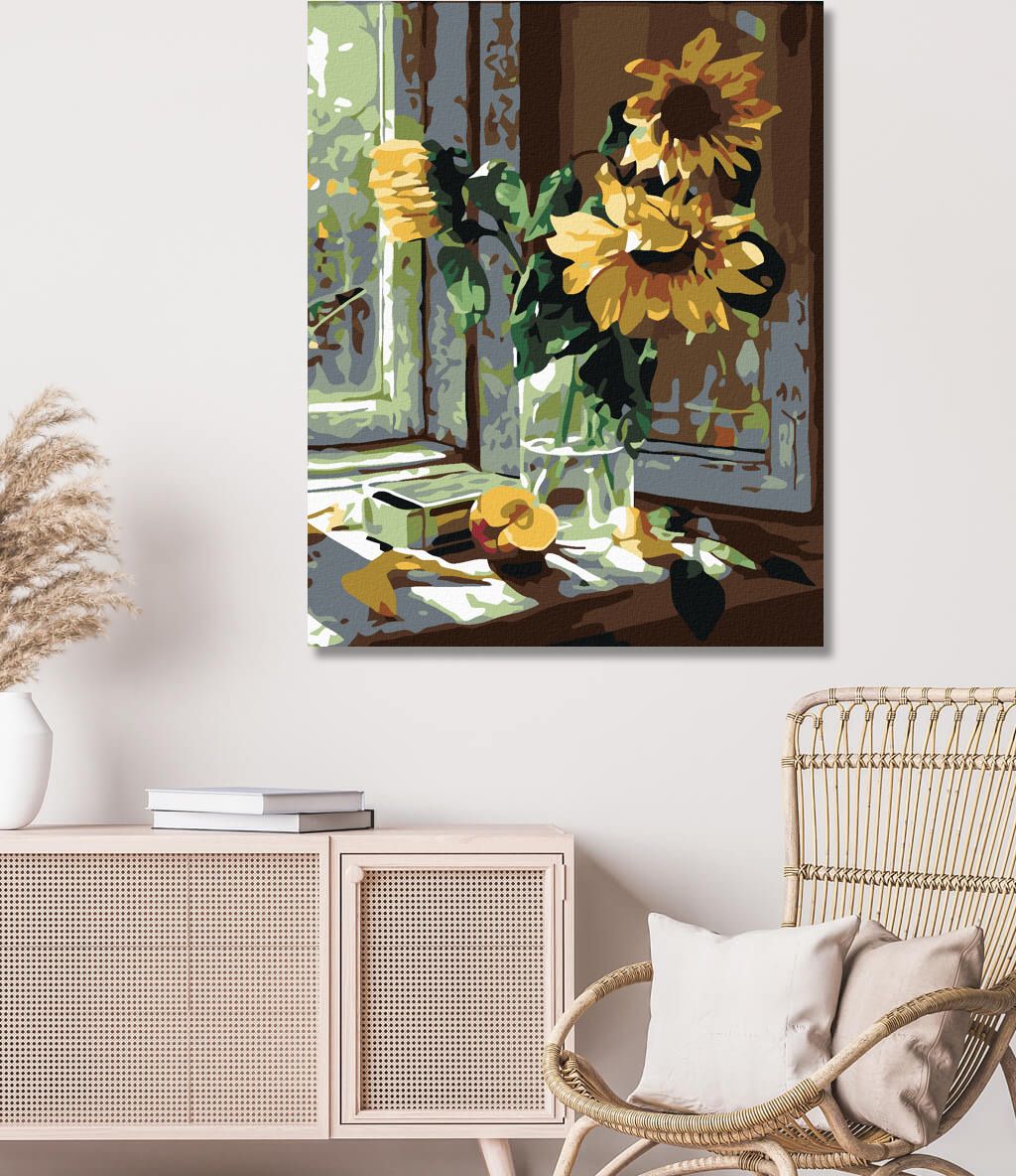 zuty Malování podle čísel - SLUNEČNICE VE VÁZE - Rozměr: 40x50 cm, Rámování: Varianta: vypnuté plátno na rám - obrázek 11