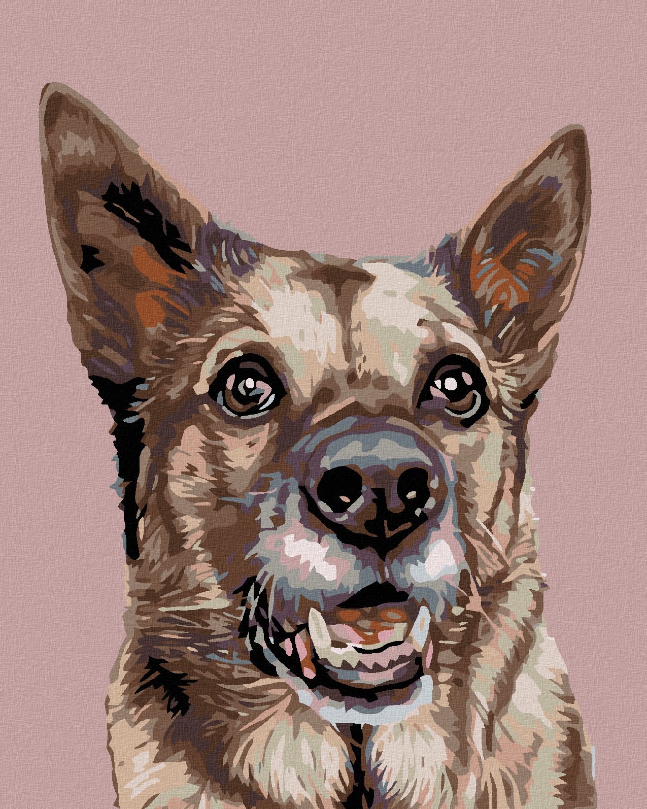 zuty Malování podle čísel - FENKA VLČÁKA - Rozměr: 40x50 cm, Rámování: Varianta: vypnuté plátno na rám - obrázek 1