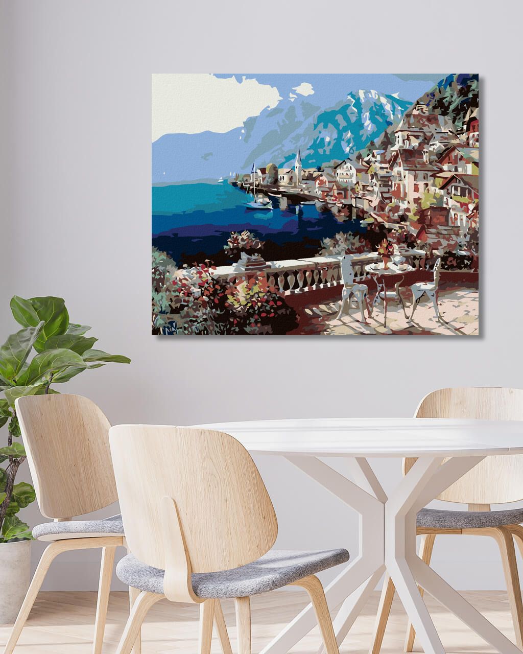 zuty Malování podle čísel - POHLED NA JEZERO - Rozměr: 40x50 cm, Rámování: Varianta: vypnuté plátno na rám - obrázek 5