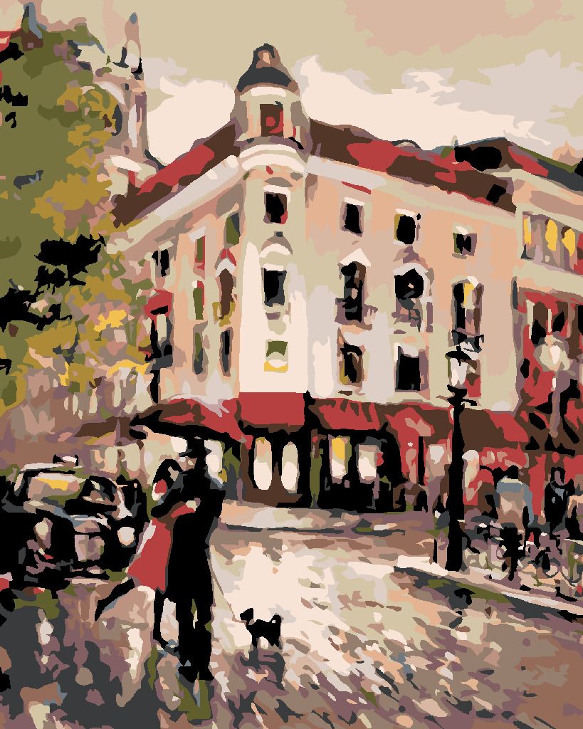 zuty Malování podle čísel - SCHŮZKA NA ROHU - Rozměr: 40x50 cm, Rámování: Varianta: vypnuté plátno na rám - obrázek 7