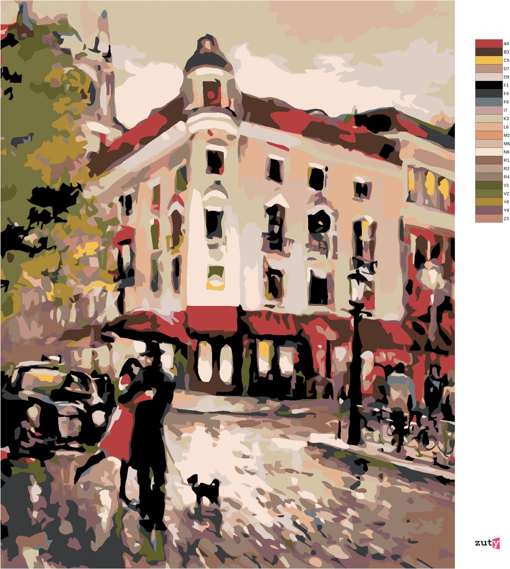 zuty Malování podle čísel - SCHŮZKA NA ROHU - Rozměr: 40x50 cm, Rámování: Varianta: vypnuté plátno na rám - obrázek 9