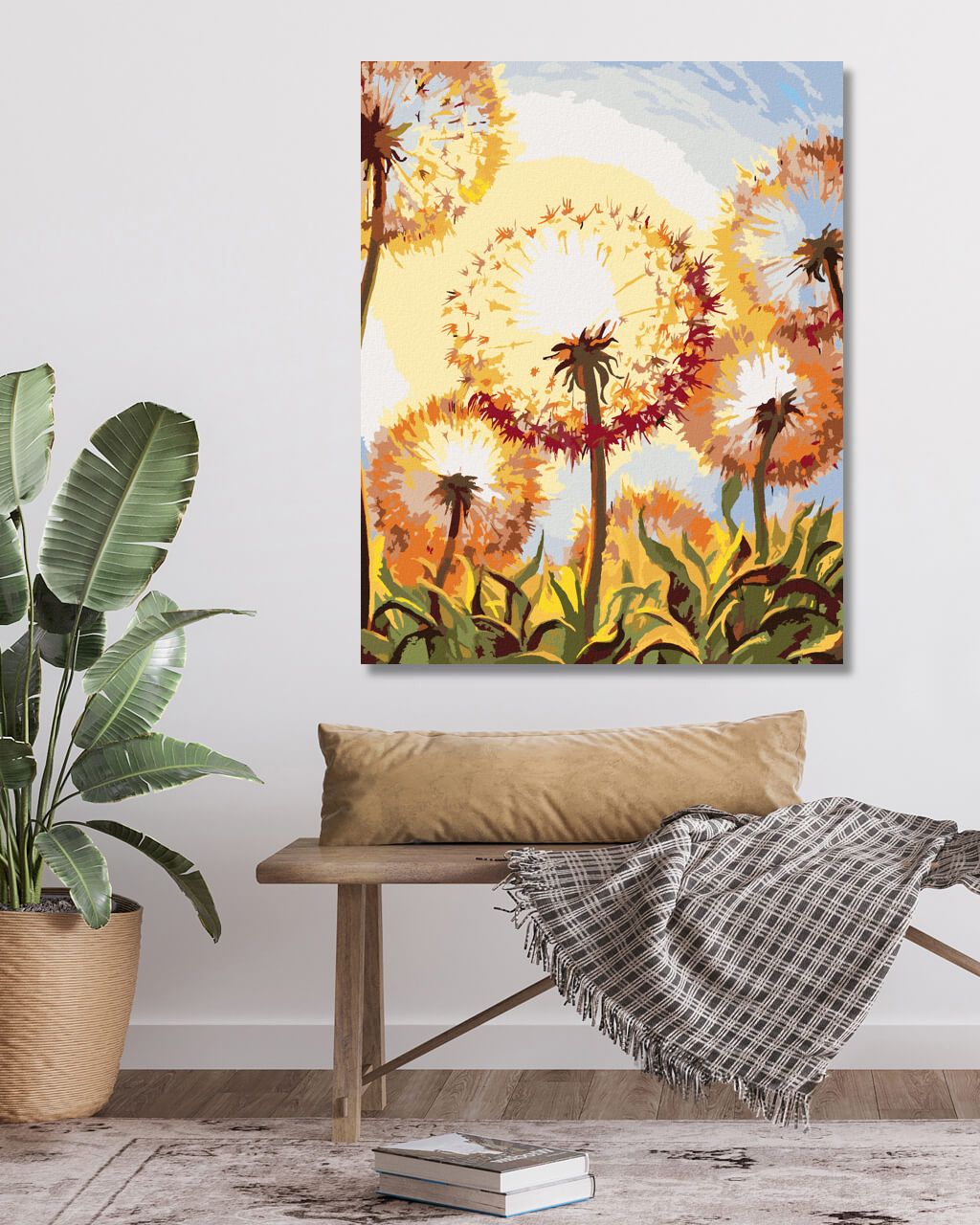zuty Malování podle čísel - PAMPELIŠKA VE SLUNEČNÍM SVITU - Rozměr: 40x50 cm, Rámování: Varianta: vypnuté plátno na rám - obrázek 10