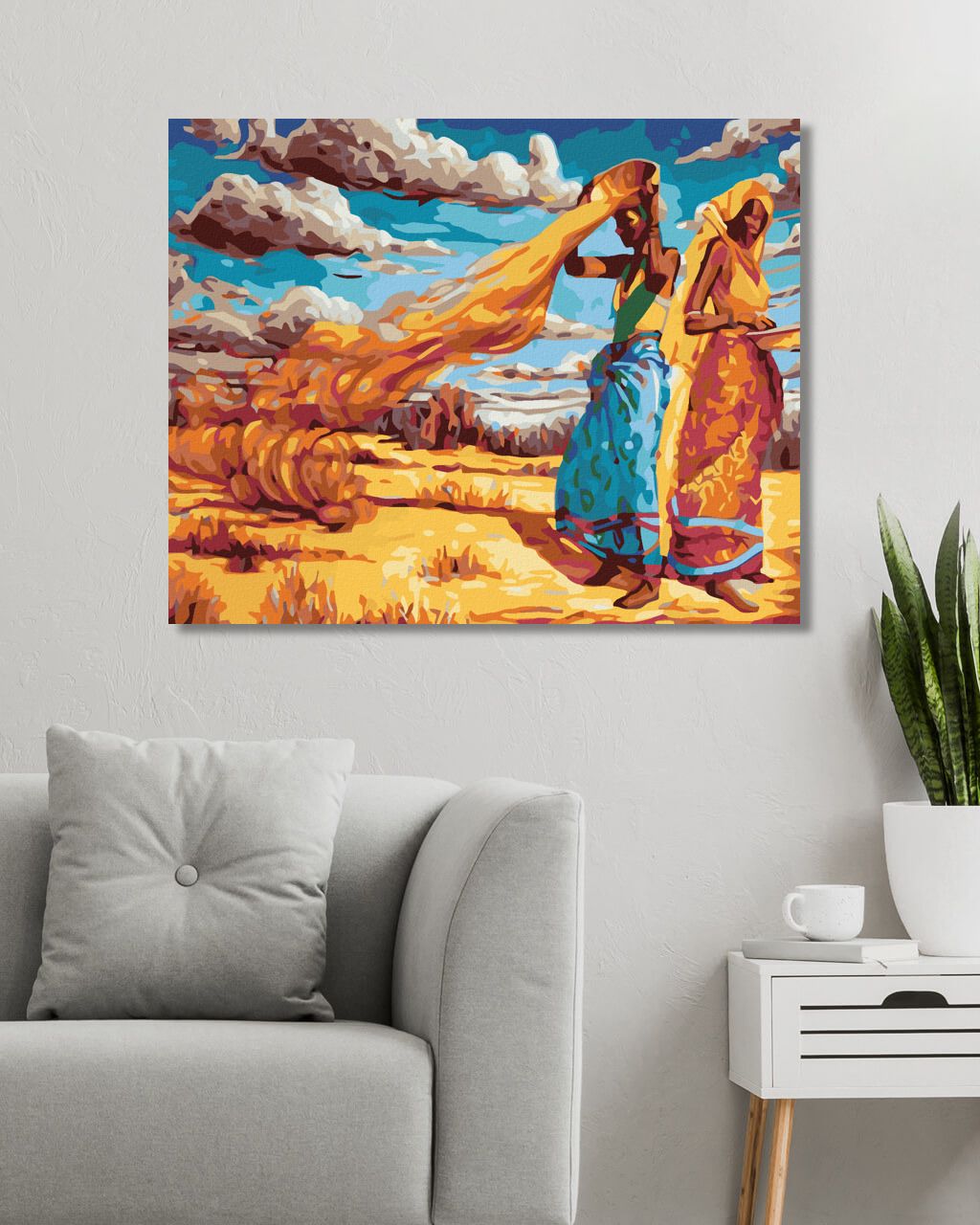 zuty Malování podle čísel - AFRICKÉ ŽENY - Rozměr: 40x50 cm, Rámování: Varianta: vypnuté plátno na rám - obrázek 8