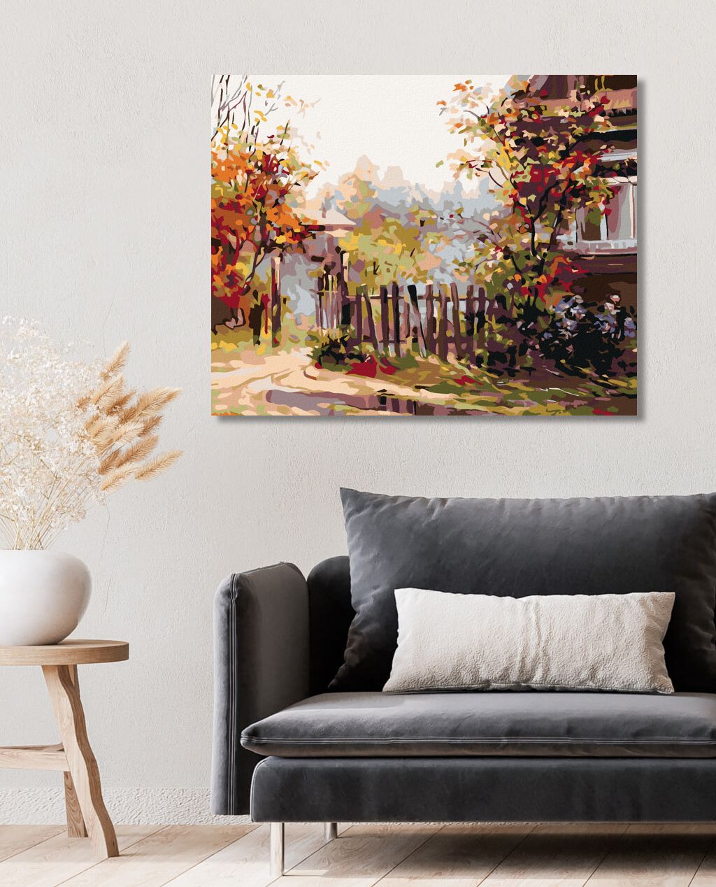 zuty Malování podle čísel - NA VENKOVĚ PŘED DOMEM - Rozměr: 40x50 cm, Rámování: Varianta: vypnuté plátno na rám - obrázek 4