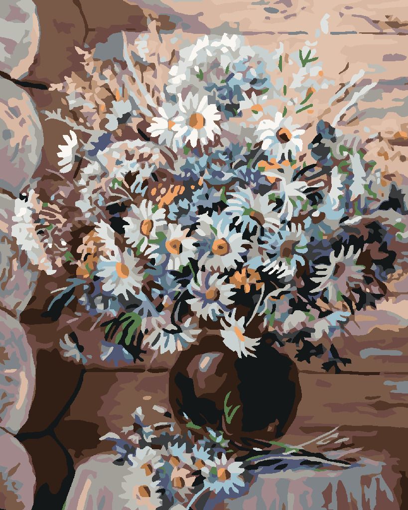 zuty Malování podle čísel - KOPRETINY VE VÁZE - Rozměr: 40x50 cm, Rámování: Varianta: vypnuté plátno na rám - obrázek 4